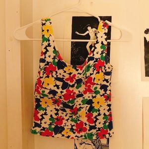 Vintage colorful crop top